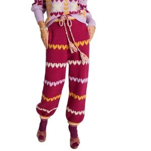 LoveShackFancy Chabella Pant in Warm Heart